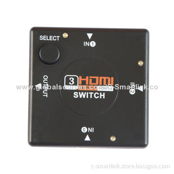 1.4A HDMI Switch, Supports 3D 3-port, Small Square Box, 3 Input and 1 Output